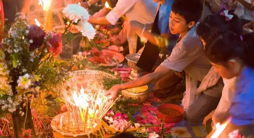 Laos Boun Pi Mai Festival