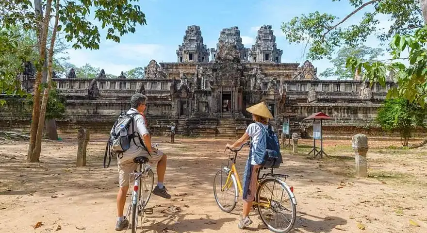 Cambodia Angkor Wat Cycling