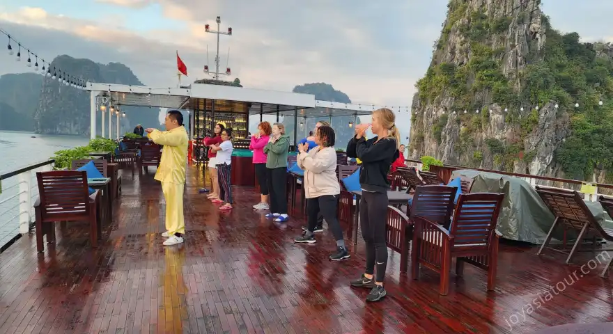 Tai Chi Class Halong Bay Cruise