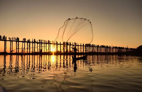 Asia Myanmar tour to Mandalay Ubben bridge