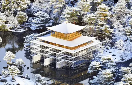 Japan winter tour to Kinkakuji in Kyoto